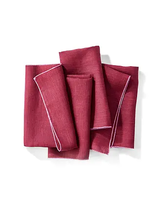 FYNCH-HATTON | Leinen-Servietten 4-tlg LUMO Berry | 